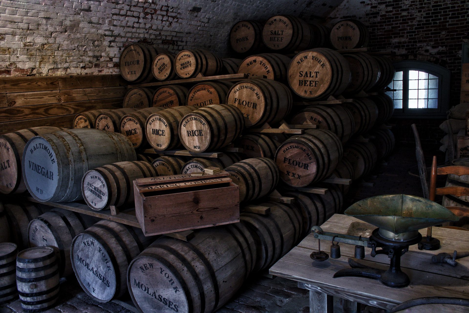Wine barrels and beer brewing equipment in Stellenbosch